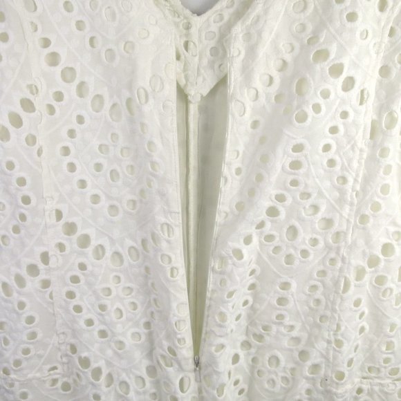 Vetiver Halcyon White Eyelet Wide Leg Jumpsuit Size XS - Picture 9 of 16